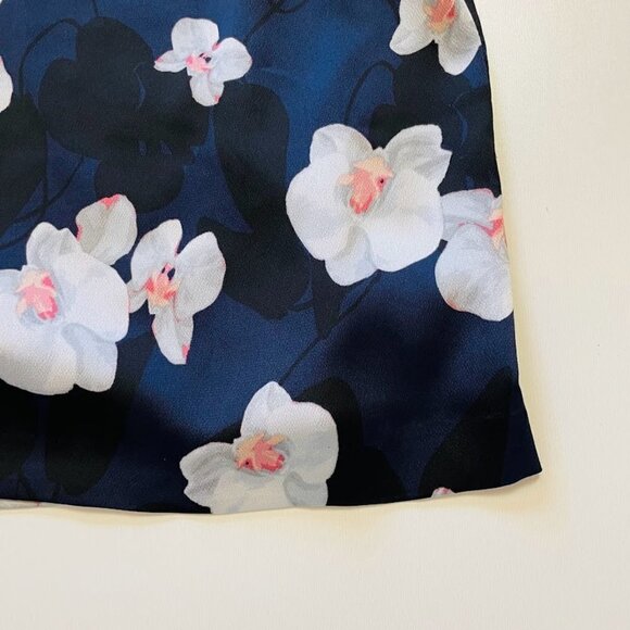 NWT Banana Republic Dress Orchid Floral Bell Sleeve Shift V Neck Spring Cherry 2 - Picture 5 of 9